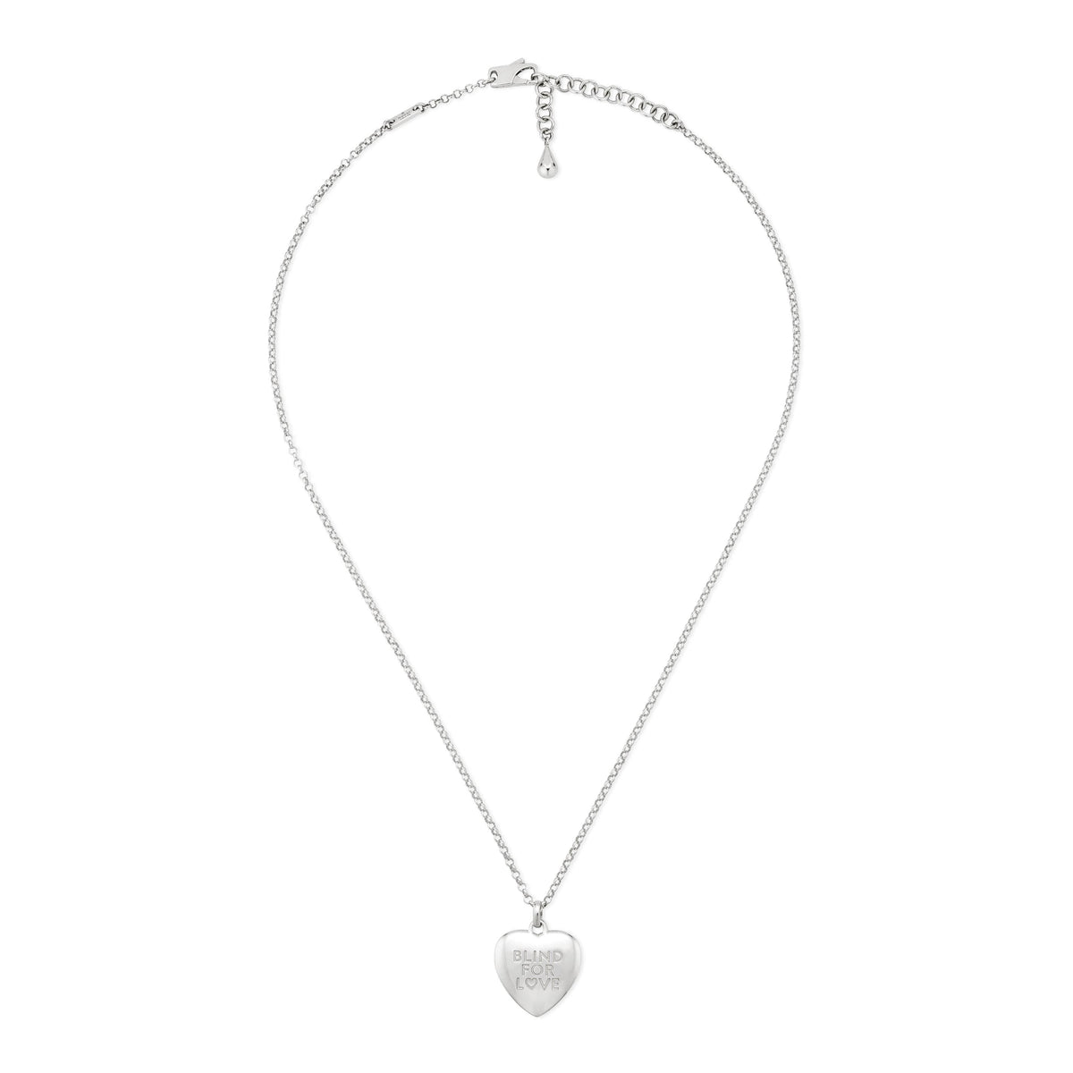 Gucci Blind For Love Sterling Silver Heart Pendant