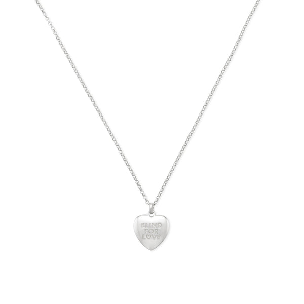 Gucci Blind For Love Sterling Silver Heart Pendant