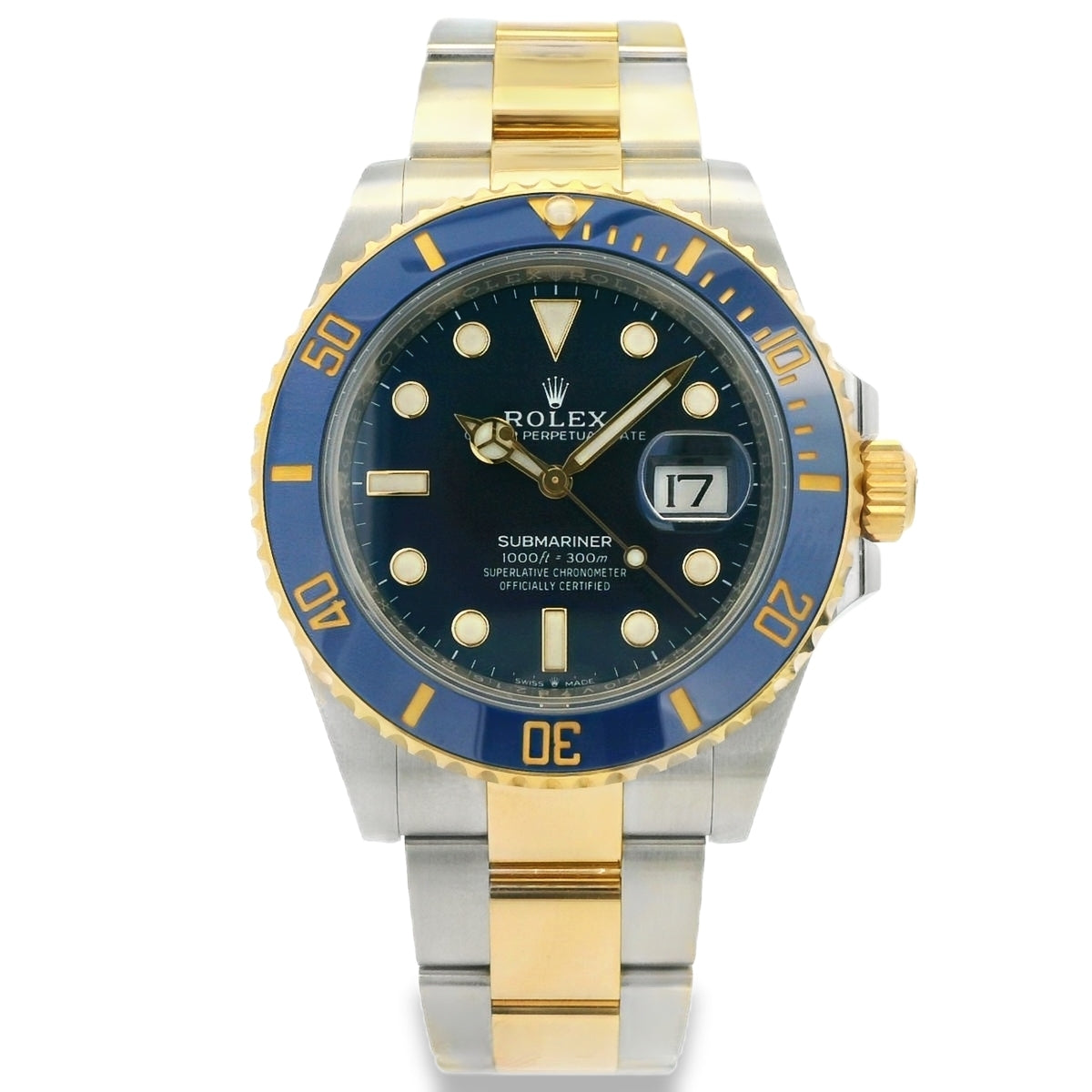 Rolex Submariner Date Blue Oyster Steel & Yellow Gold 41mm Watch 126613LB