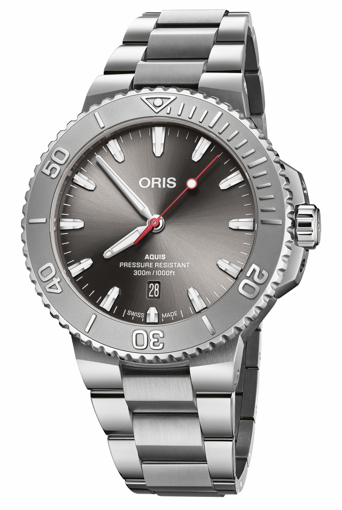 Oris Aquis Date Relief Grey Dial 43.5mm Watch