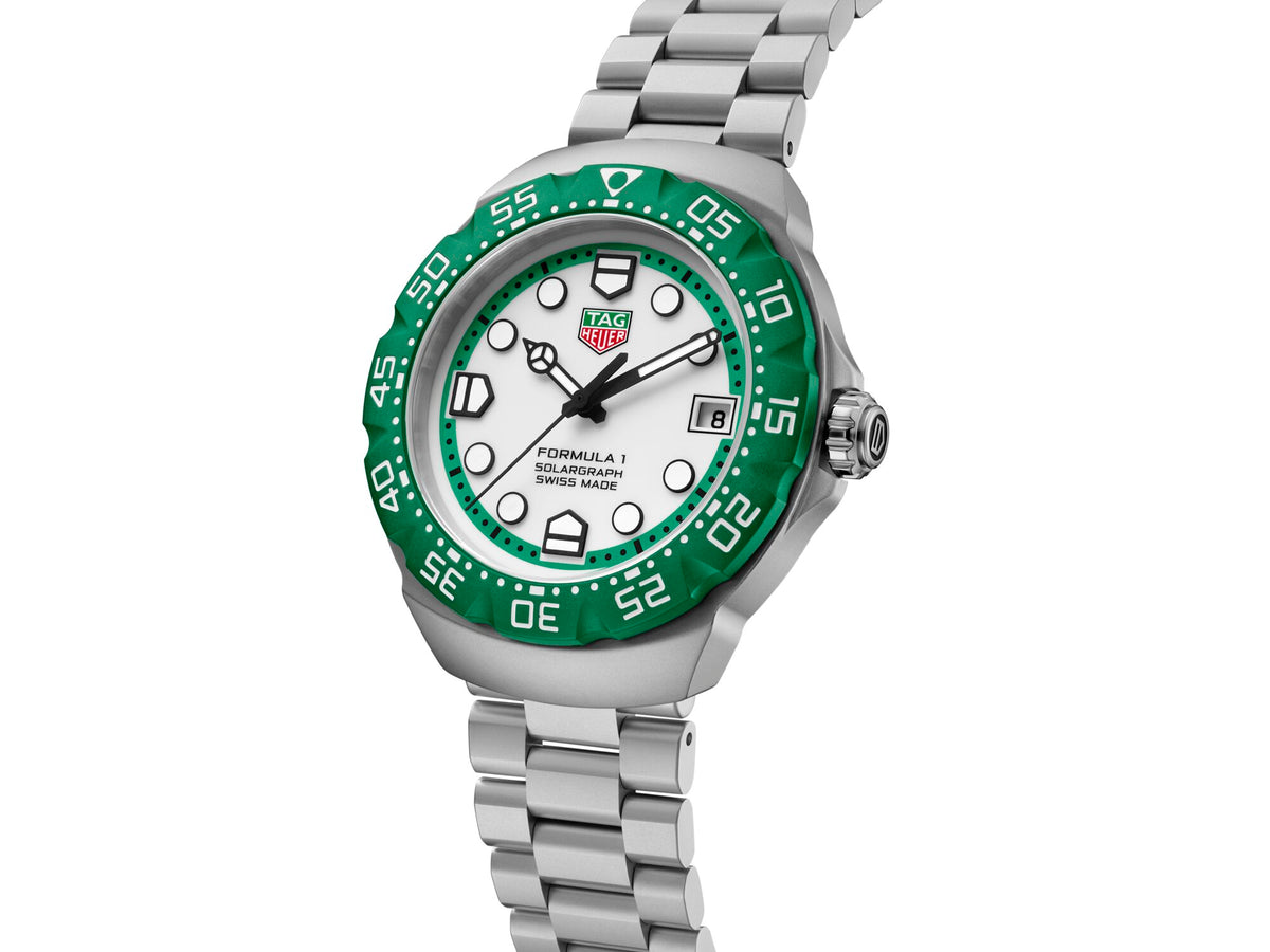 Tag Heuer Formula 1 Solargraph, Green Bezel Limited Edition 38mm Watch WBY1113.BA0042