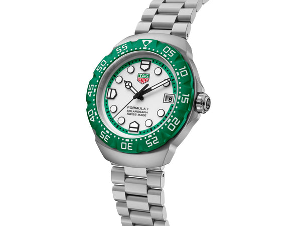 Tag Heuer Formula 1 Solargraph, Green Bezel Limited Edition 38mm Watch WBY1113.BA0042