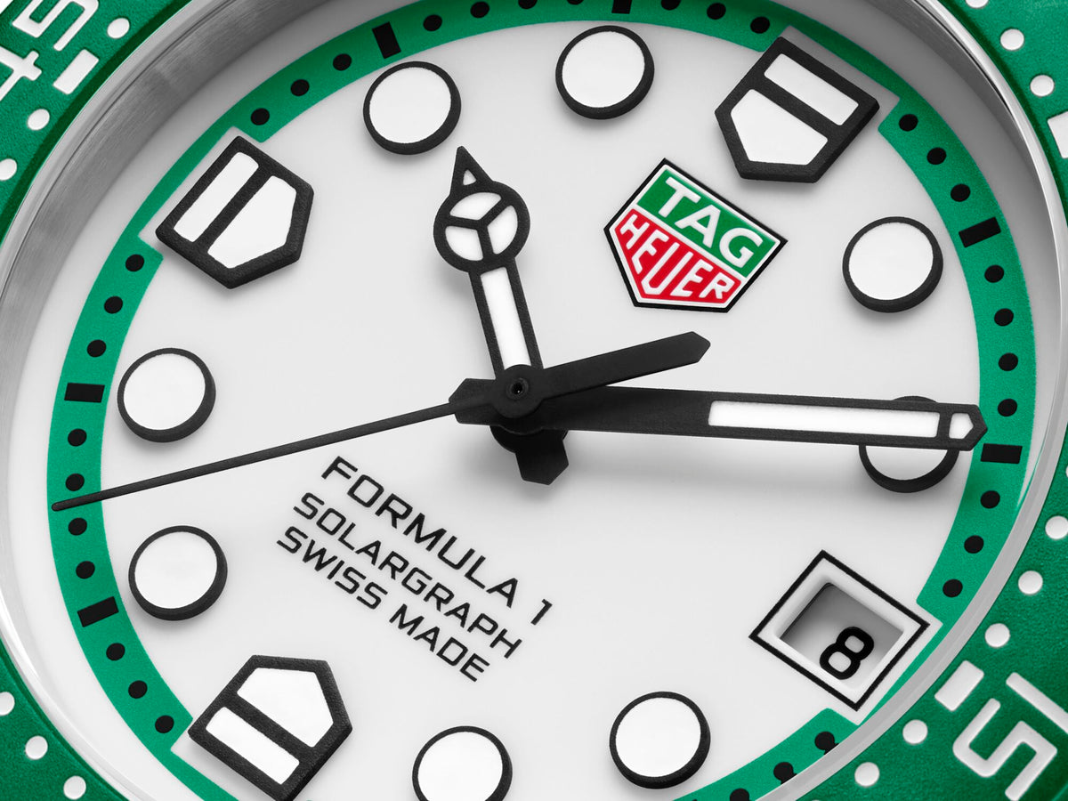 Tag Heuer Formula 1 Solargraph, Green Bezel Limited Edition 38mm Watch WBY1113.BA0042