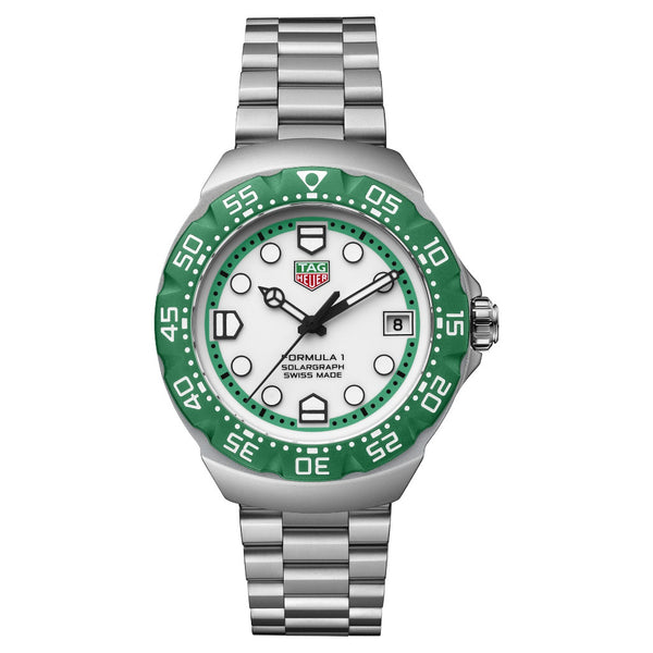 Tag Heuer Formula 1 Solargraph, Green Bezel Limited Edition 38mm Watch WBY1113.BA0042