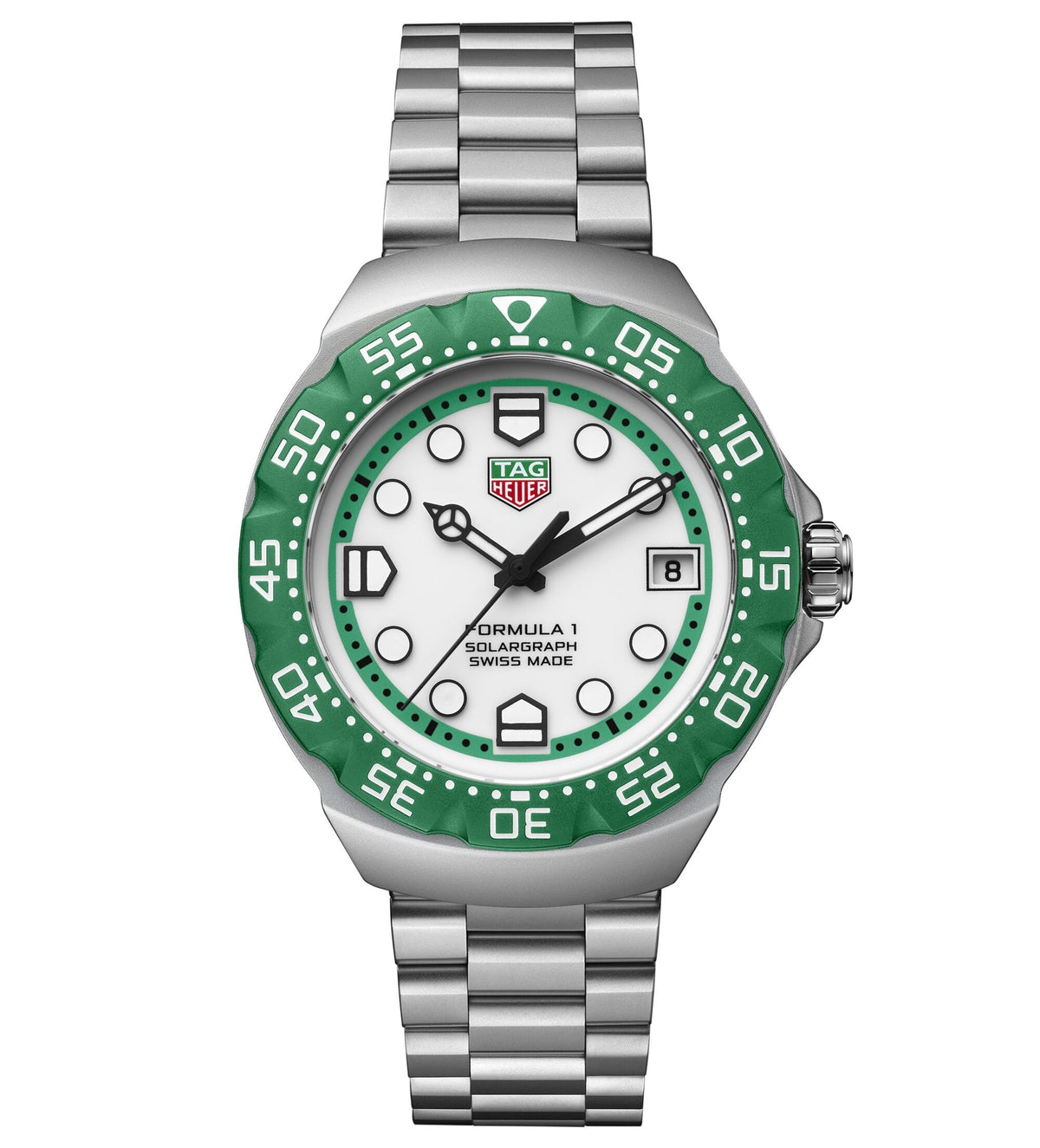 Tag Heuer Formula 1 Solargraph, Green Bezel Limited Edition 38mm Watch WBY1113.BA0042
