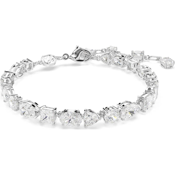 Swarovski Mesmera bracelet, Mixed cuts, White, Rhodium plated