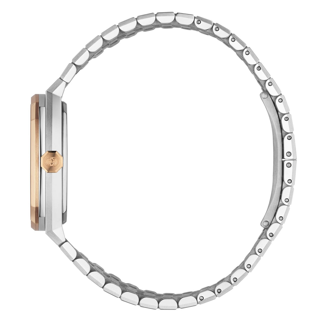 GUCCI 25H Steel & Rose 30mm Watch YA163508