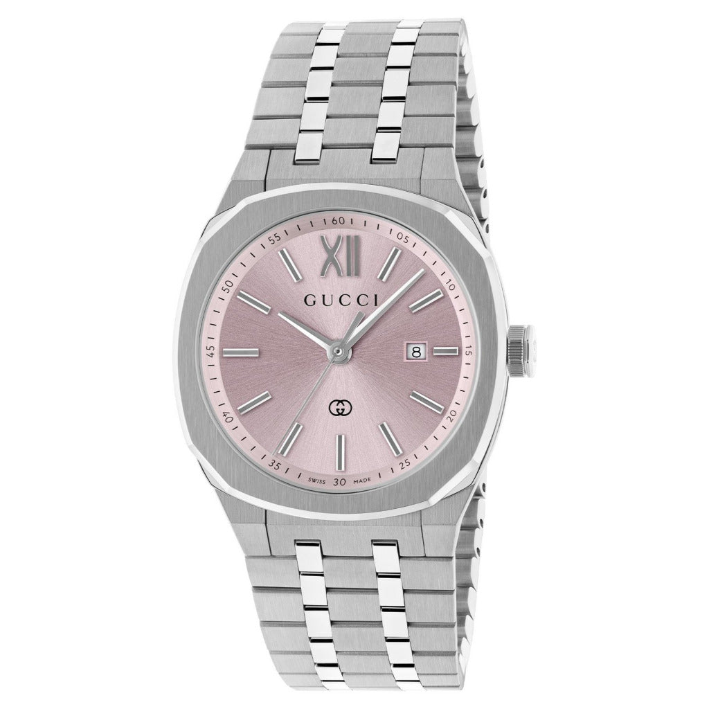 GUCCI 25H Ladies Pink Dial 30mm Watch YA163509