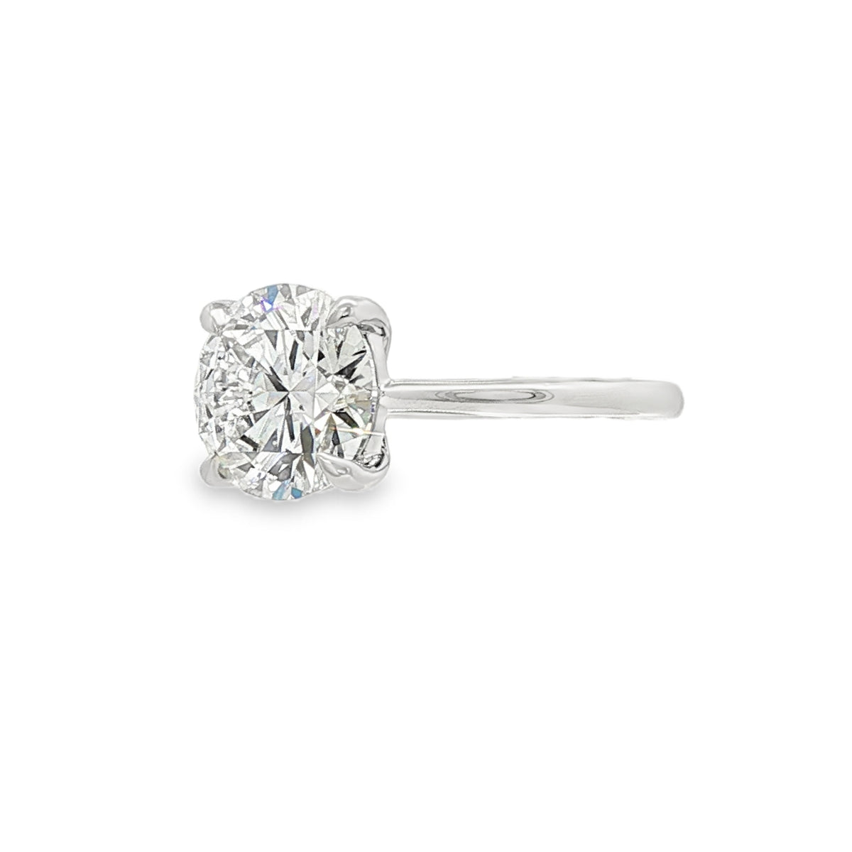 Round Brilliant Cut 3.00ct Lab Grown Platinum Ring