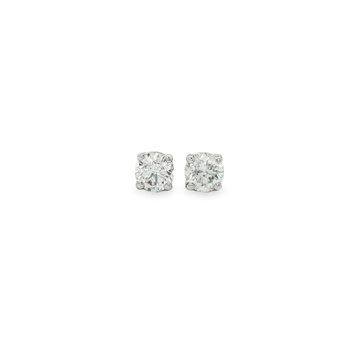 Diamond Round Brilliant Cut 0.80ct 18ct White Gold Stud Earrings