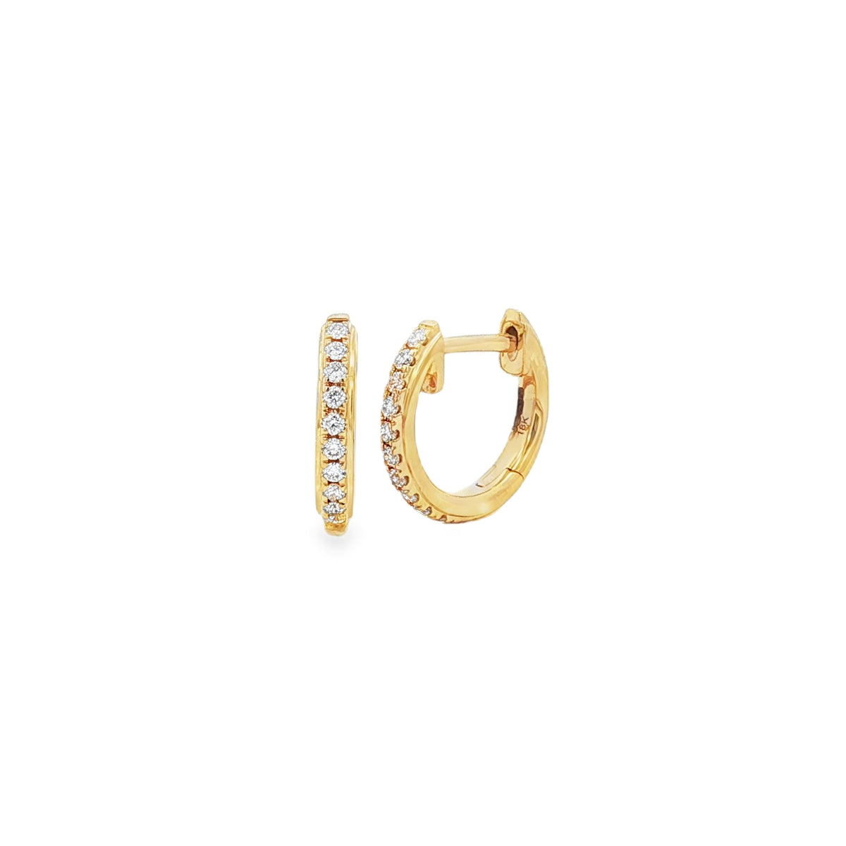 Diamond 18ct Yellow Gold 0.15ct Hoop Earrings