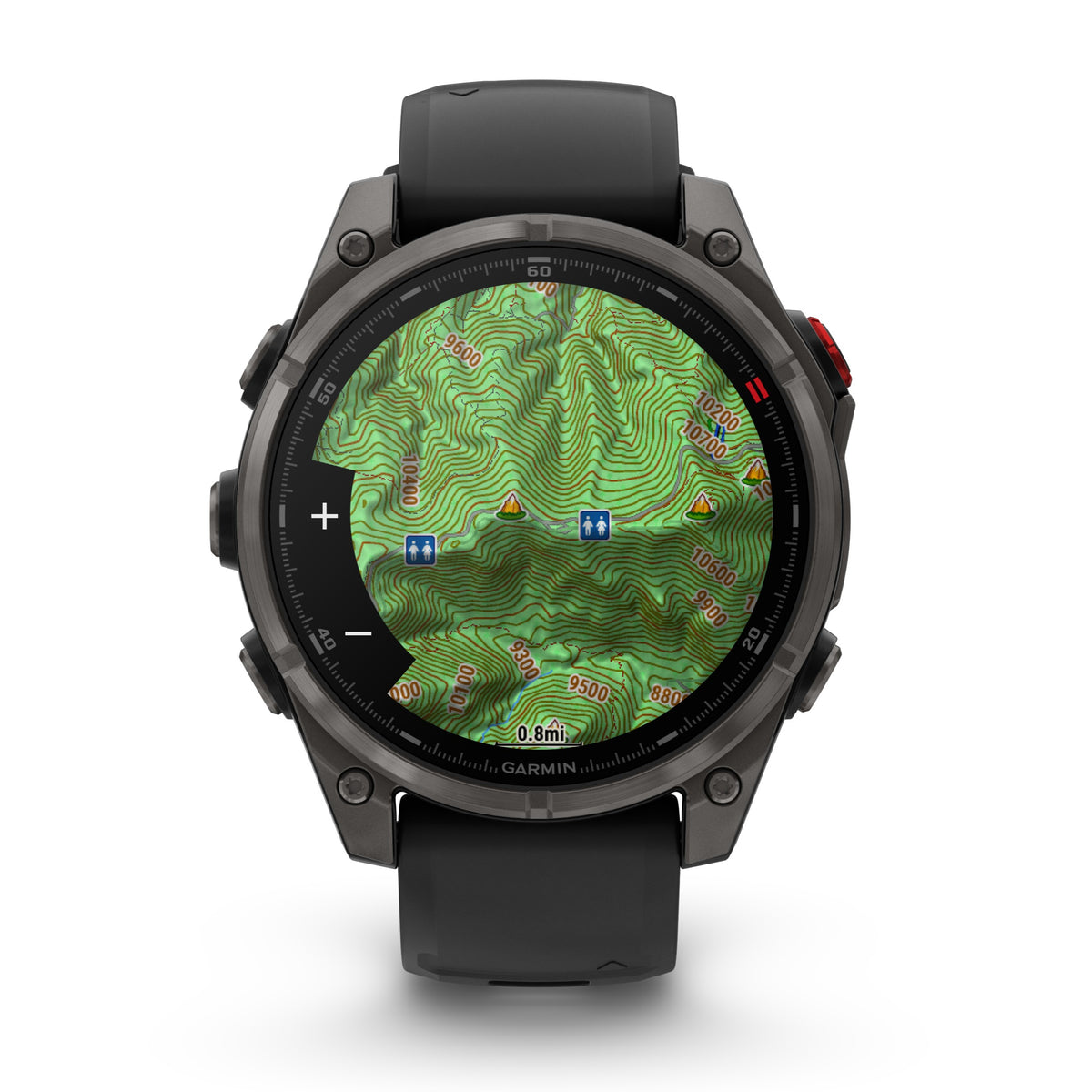 Garmin Fenix® 8 Pro 47mm, AMOLED, Sapphire, Carbon grey DLC titanium with Black/pebble grey silicone band 010-03198-01