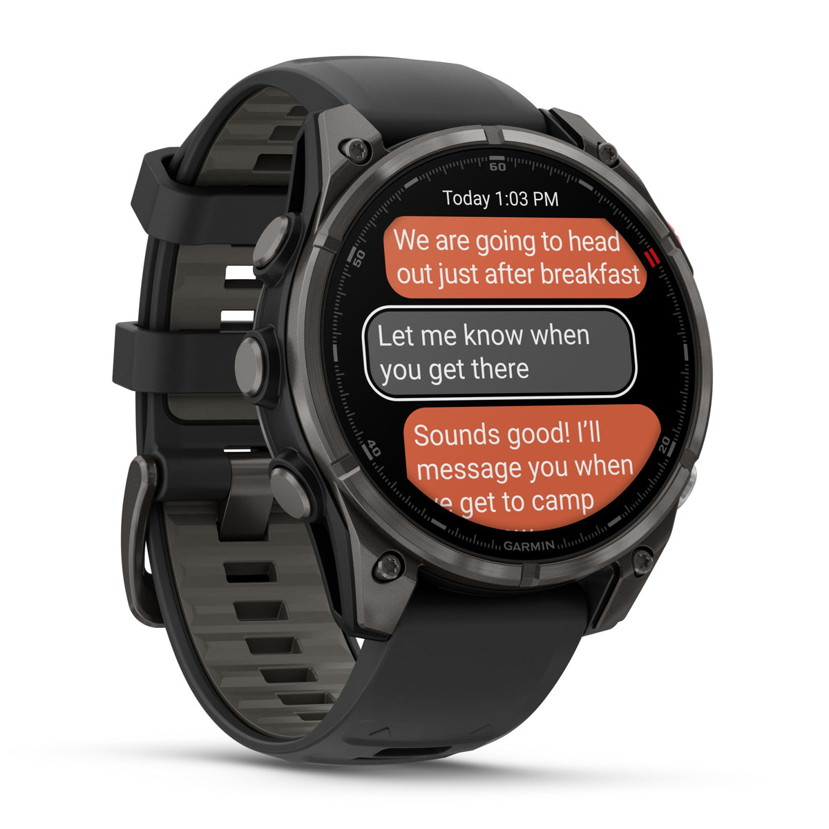 Garmin Fenix® 8 Pro 47mm, AMOLED, Sapphire, Carbon grey DLC titanium with Black/pebble grey silicone band 010-03198-01