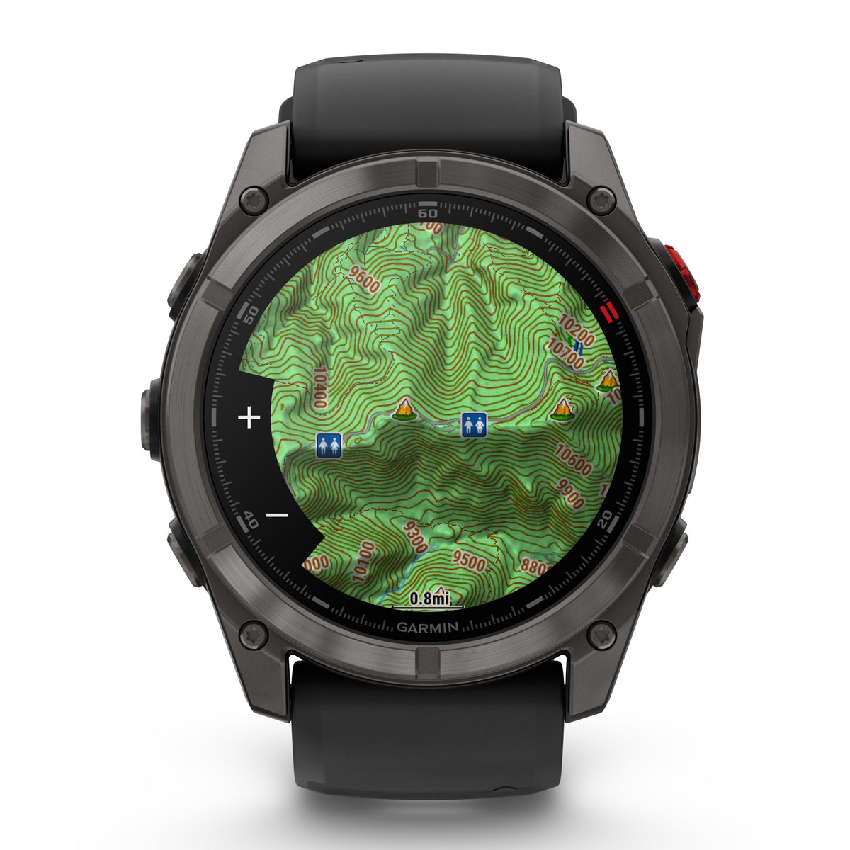 Garmin Fenix® 8 Pro 51mm, AMOLED, Sapphire, Carbon grey DLC titanium with Black/pebble grey