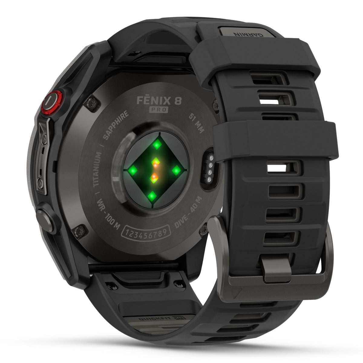 Garmin Fenix® 8 Pro 51mm, AMOLED, Sapphire, Carbon grey DLC titanium with Black/pebble grey