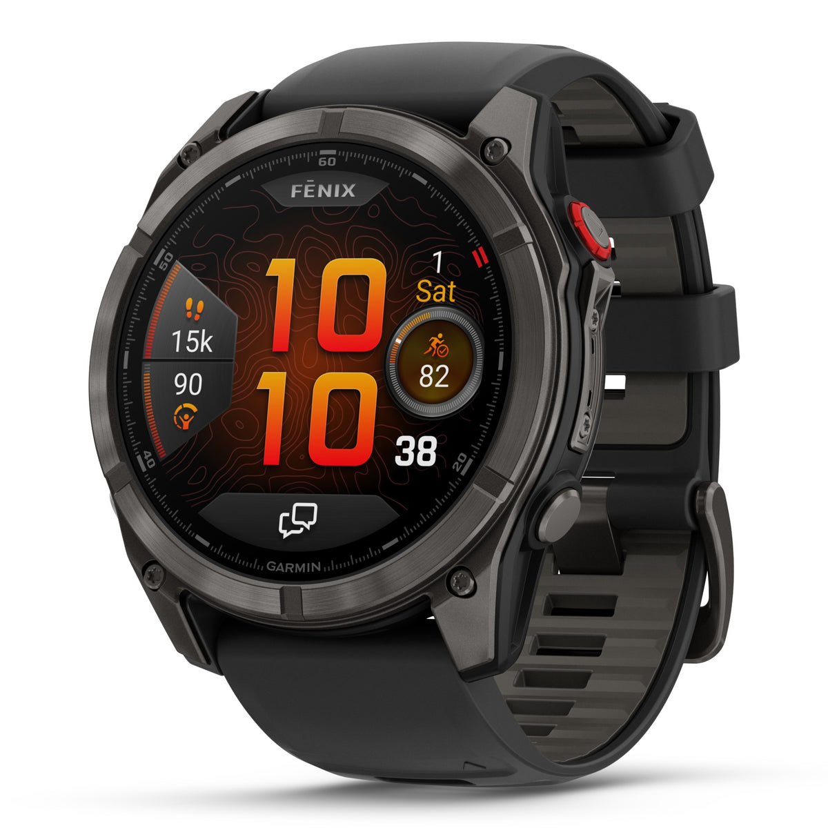 Garmin Fenix® 8 Pro 51mm, AMOLED, Sapphire, Carbon grey DLC titanium with Black/pebble grey