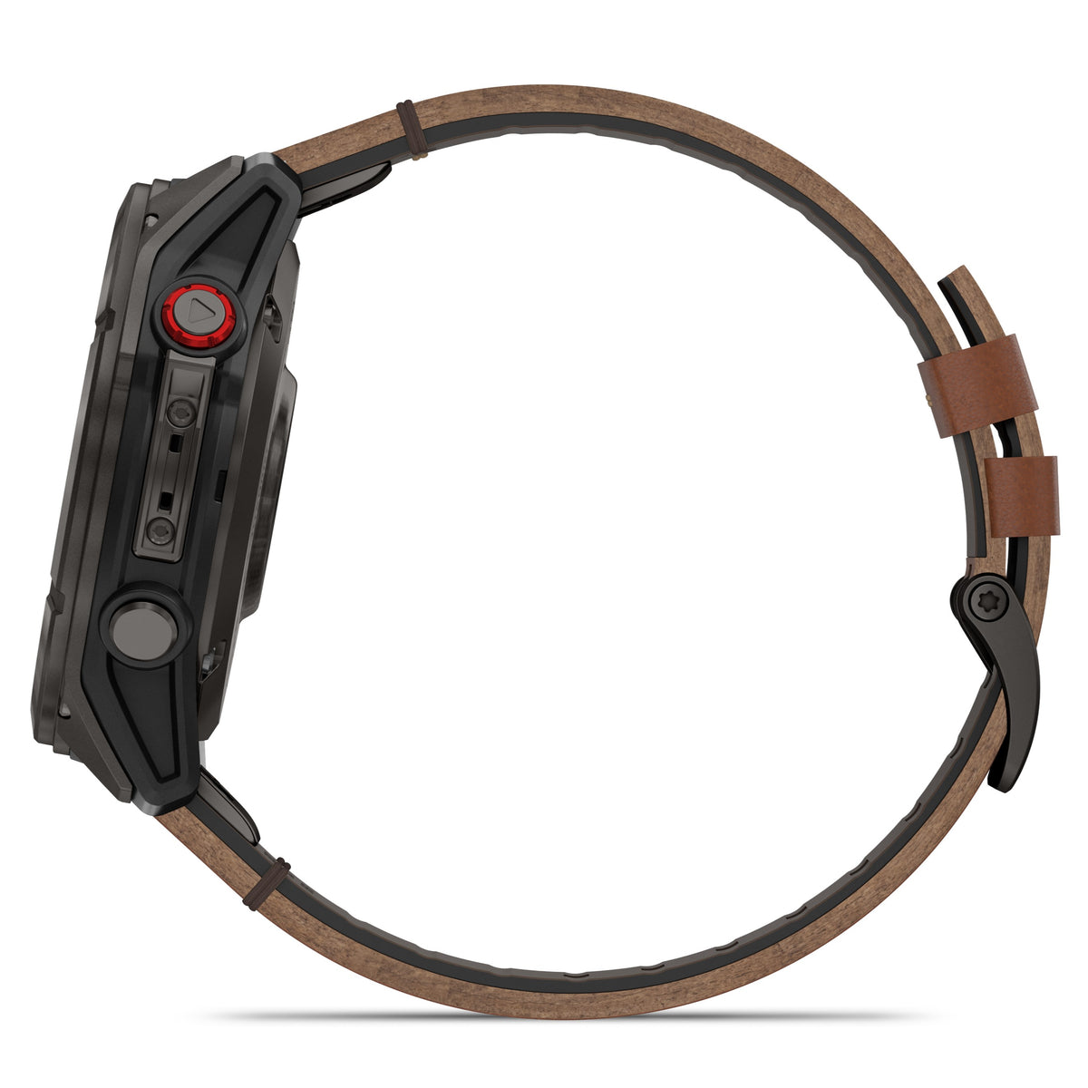 Garmin Fenix® 8 Pro 51mm, AMOLED, Sapphire, Carbon grey DLC titanium with Chestnut leather band