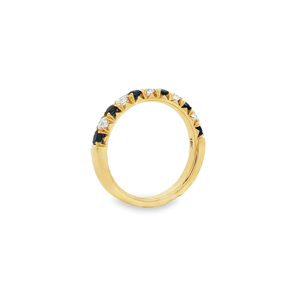 Sapphire & Diamond 18ct Yellow Gold Eternity Ring