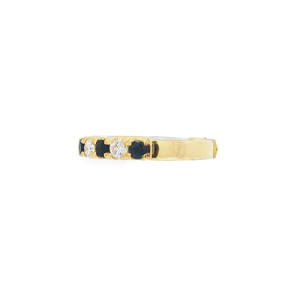 Sapphire & Diamond 18ct Yellow Gold Eternity Ring