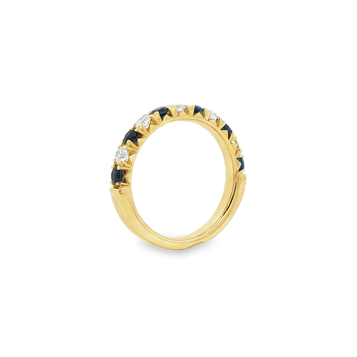 Sapphire & Diamond 18ct Yellow Gold Eternity Ring