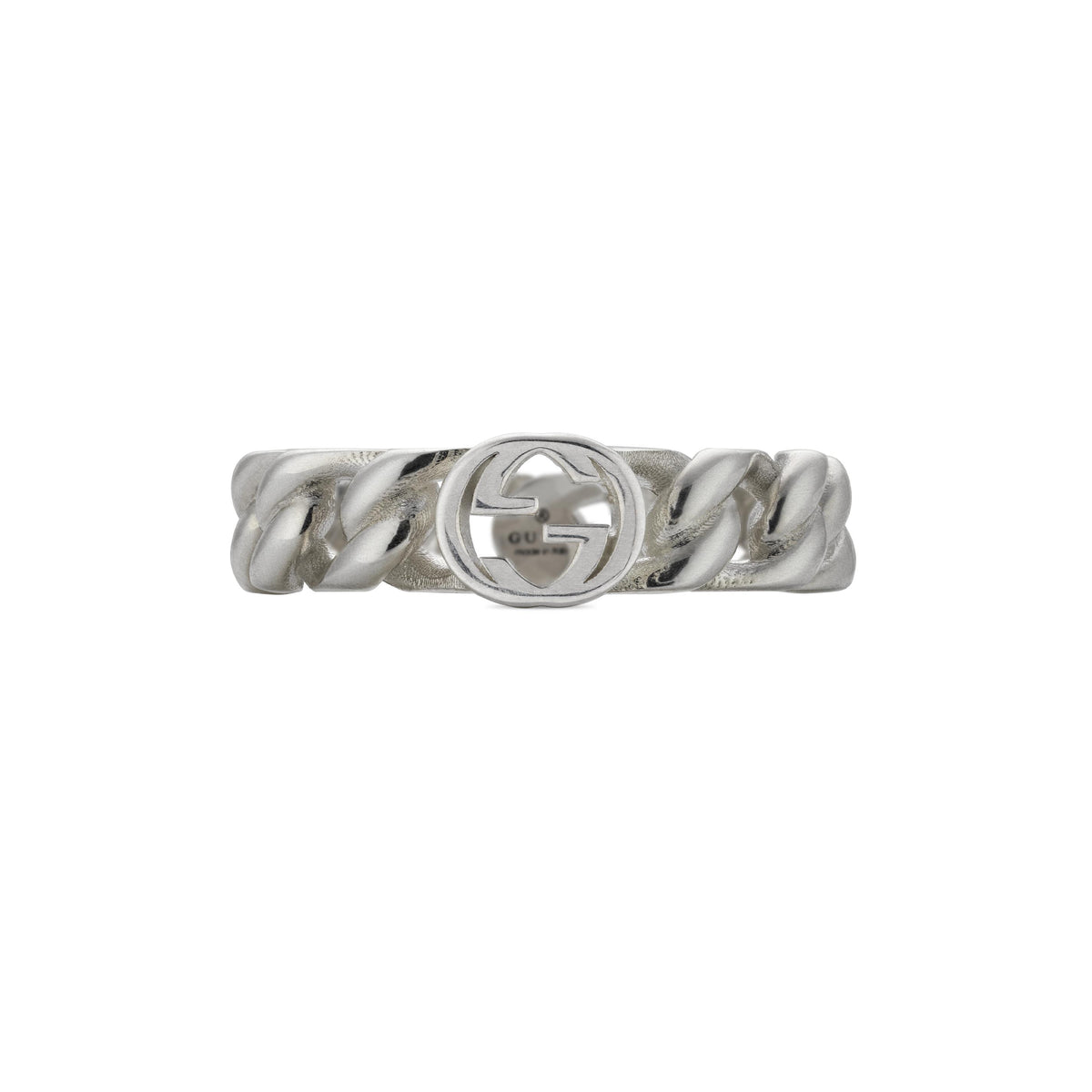 Gucci Interlocking Sterling Silver 5mm Ring