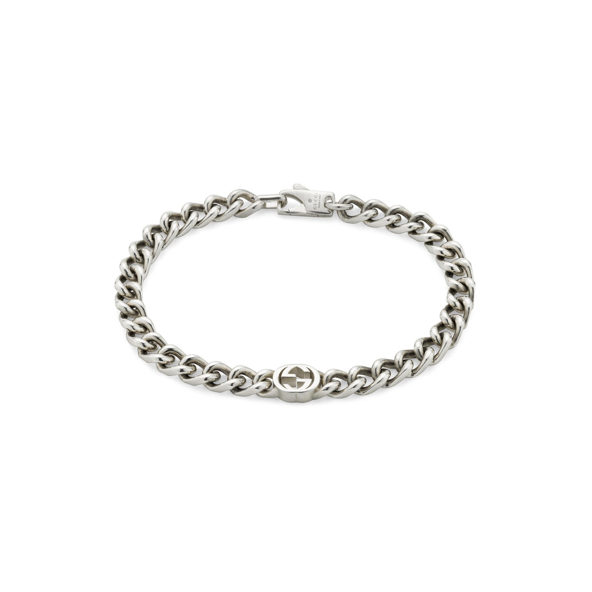 Gucci Interlocking GG Sterling Silver Bracelet