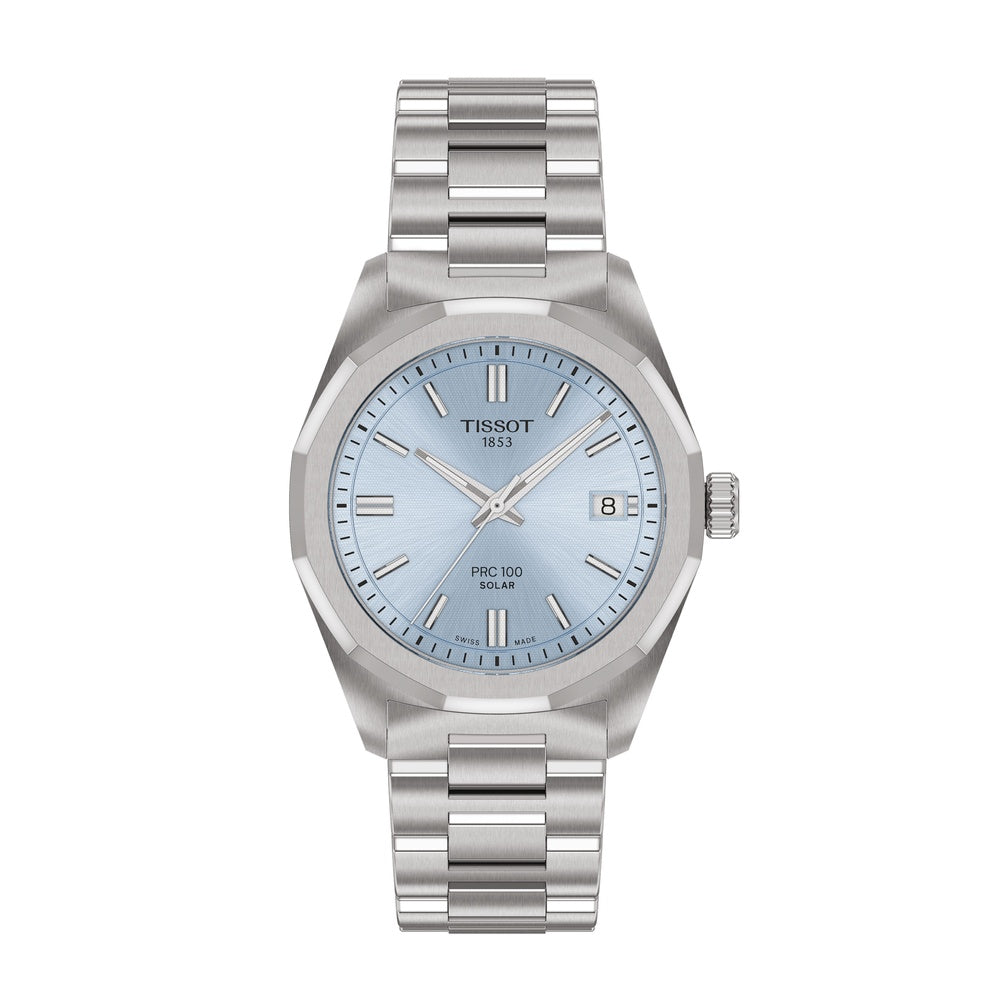 Tissot PRC 100 Solar 34mm Ice Blue Watch T1518221135100
