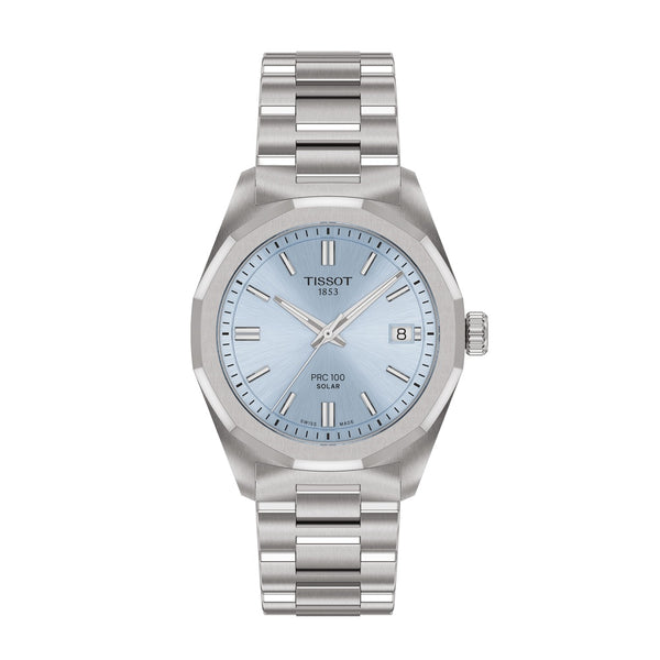 Tissot PRC 100 Solar 34mm Ice Blue Watch T1518221135100