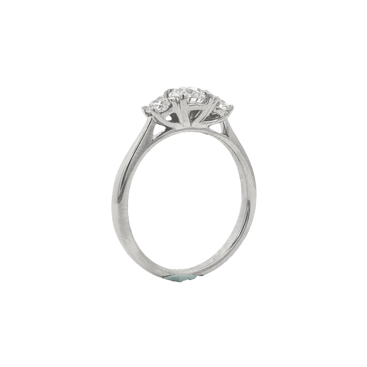 3 Stone Diamond Round Brilliant Platinum Ring
