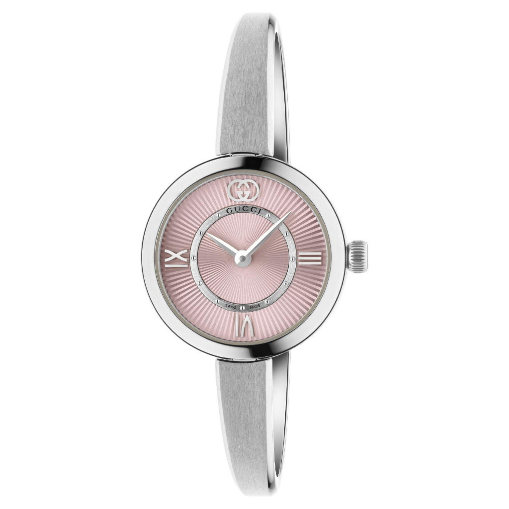 Gucci Model 2000 Pink Dial Bangle Watch YA167516