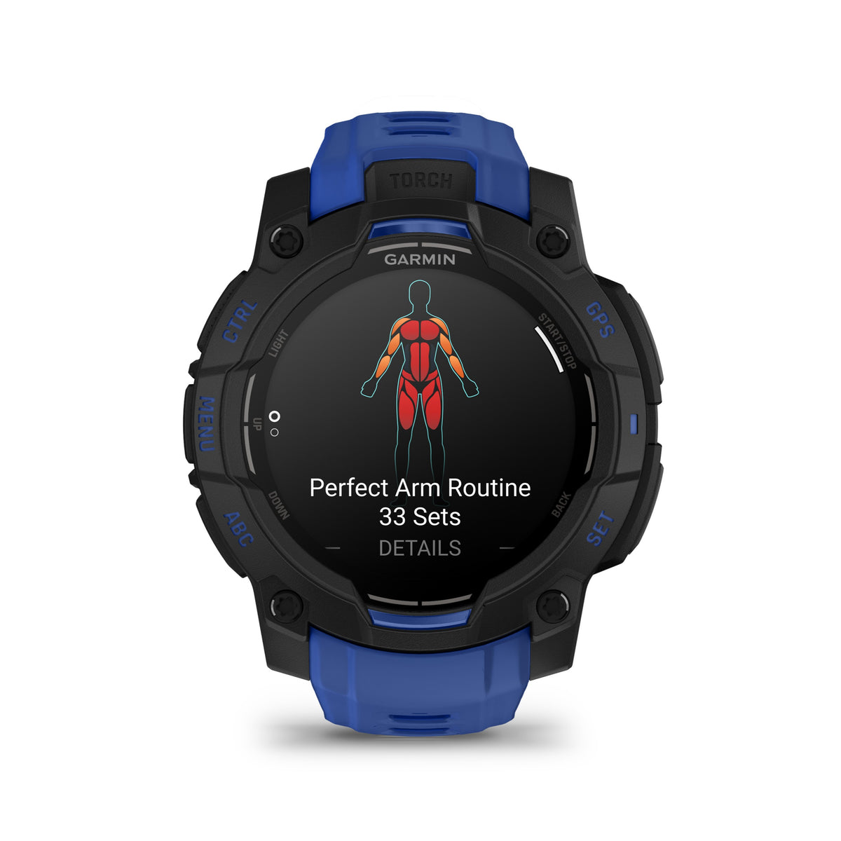 Garmin Instinct 3 - 45mm, AMOLED, Black with Bolt Blue/Black Band 010-02936-03