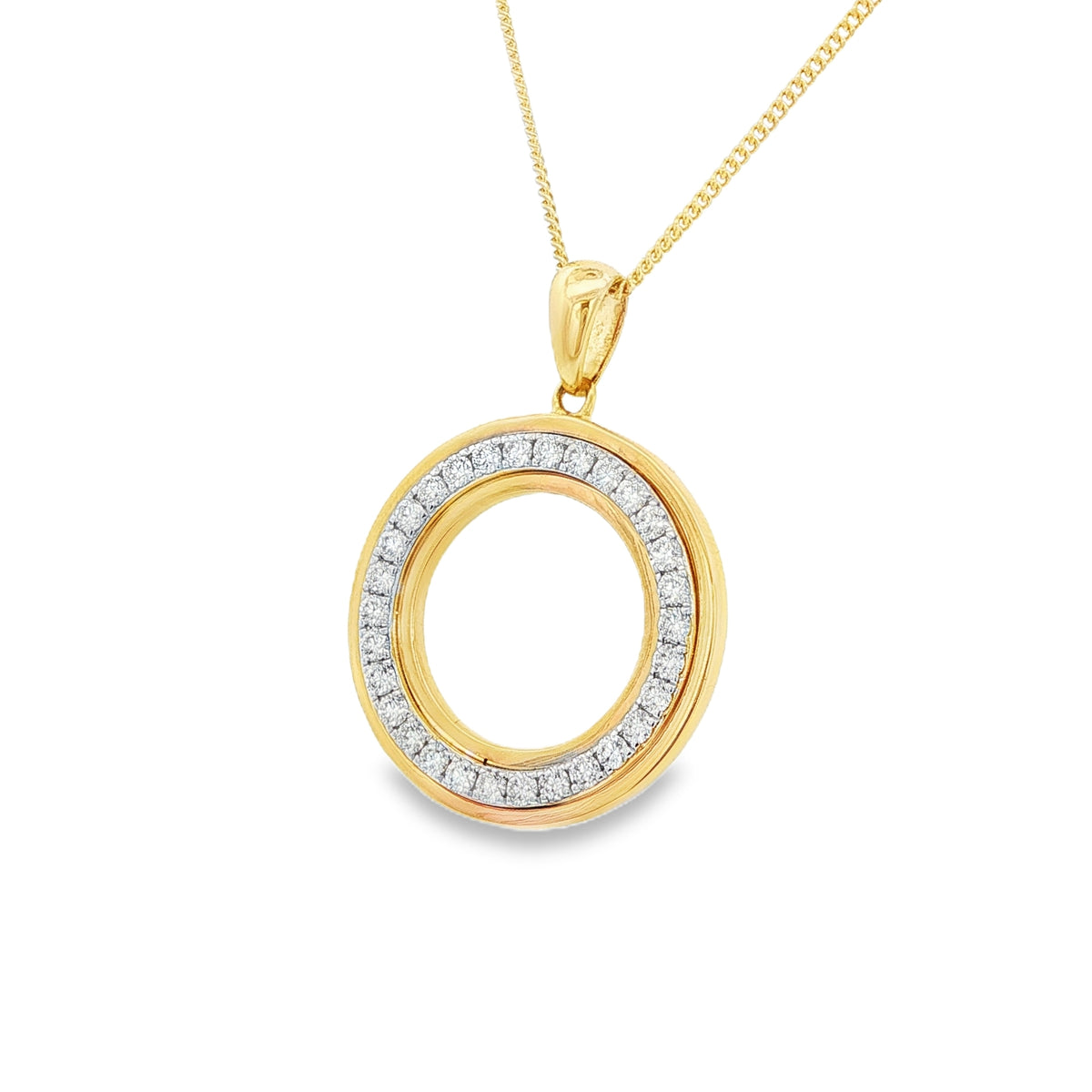 Diamond Circle 0.48ct 18ct Yellow Gold Pendant