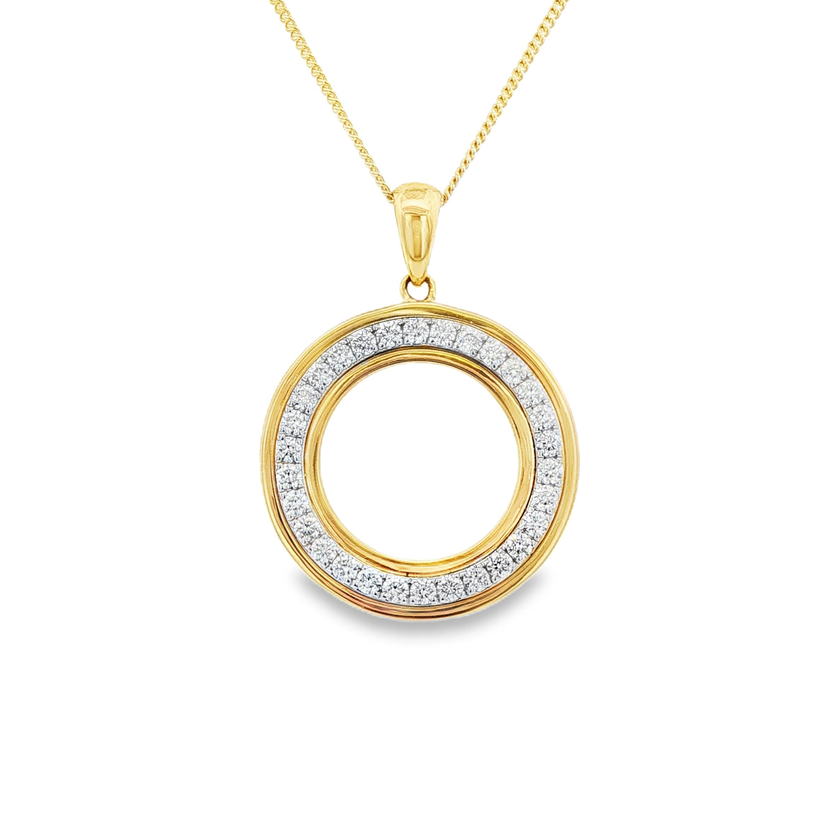 Diamond Circle 0.48ct 18ct Yellow Gold Pendant