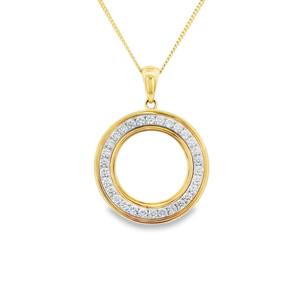 Diamond Circle 0.48ct 18ct Yellow Gold Pendant