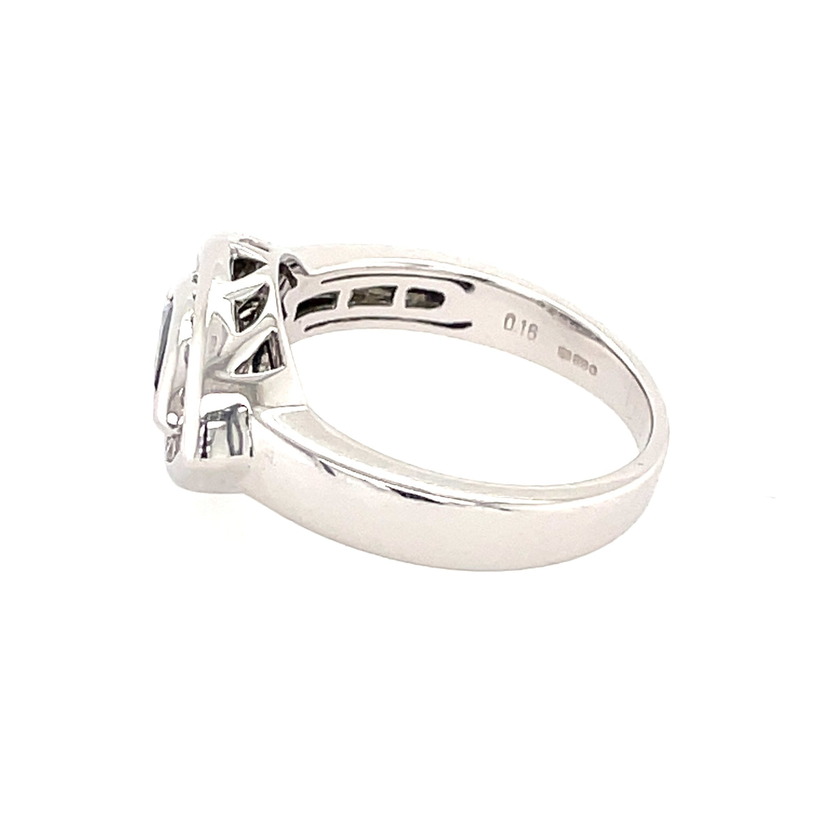 Oval Sapphire & Diamond Cluster 18ct Ring