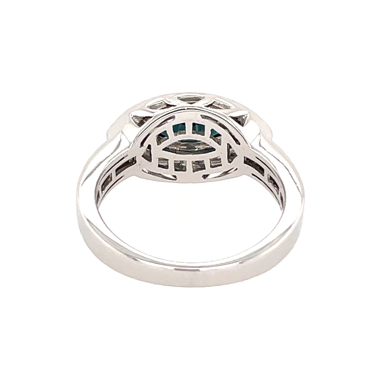Oval Sapphire & Diamond Cluster 18ct Ring