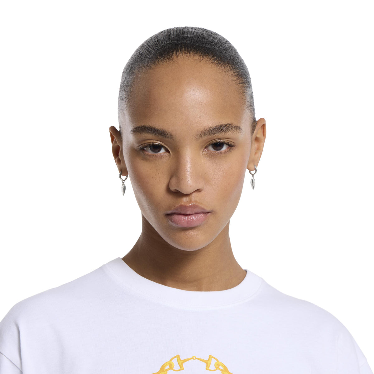 Gucci Blind For Love Sterling Silver Hoop Earrings