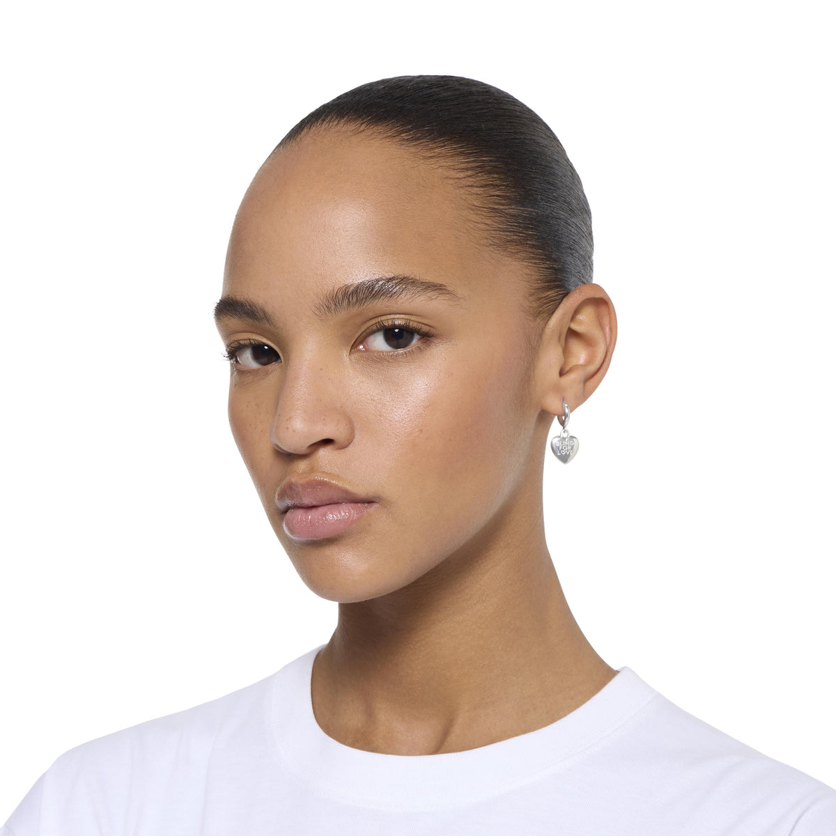 Gucci Blind For Love Sterling Silver Hoop Earrings