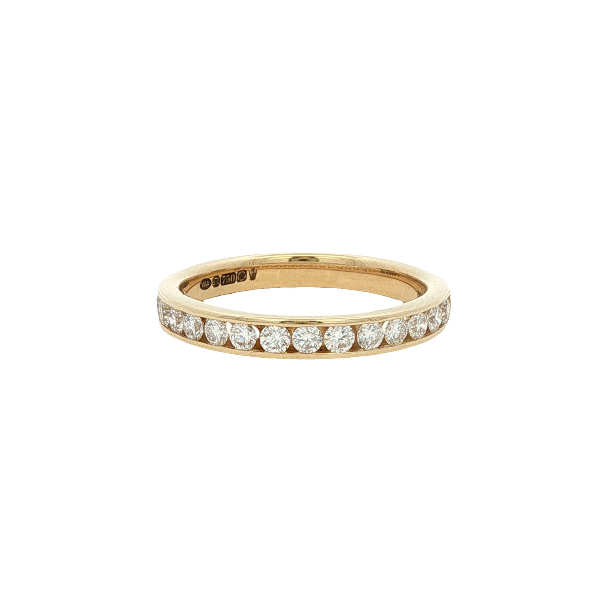 Diamond Round Brilliant Cut 0.50ct 18ct Yellow Gold Eternity Ring