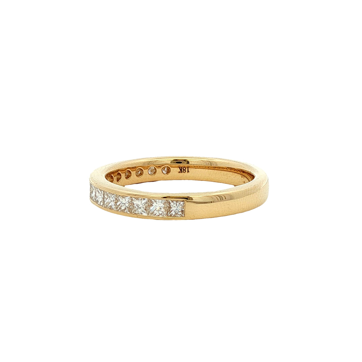 Diamond Princess Cut 0.75ct 18ct Yellow Gold Eternity Ring
