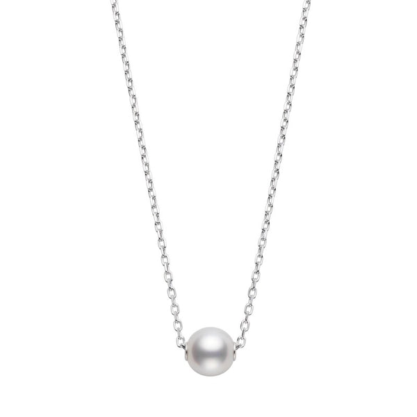 Mikimoto Akoya Cultured Single Pearl Pendant 18ct White Gold