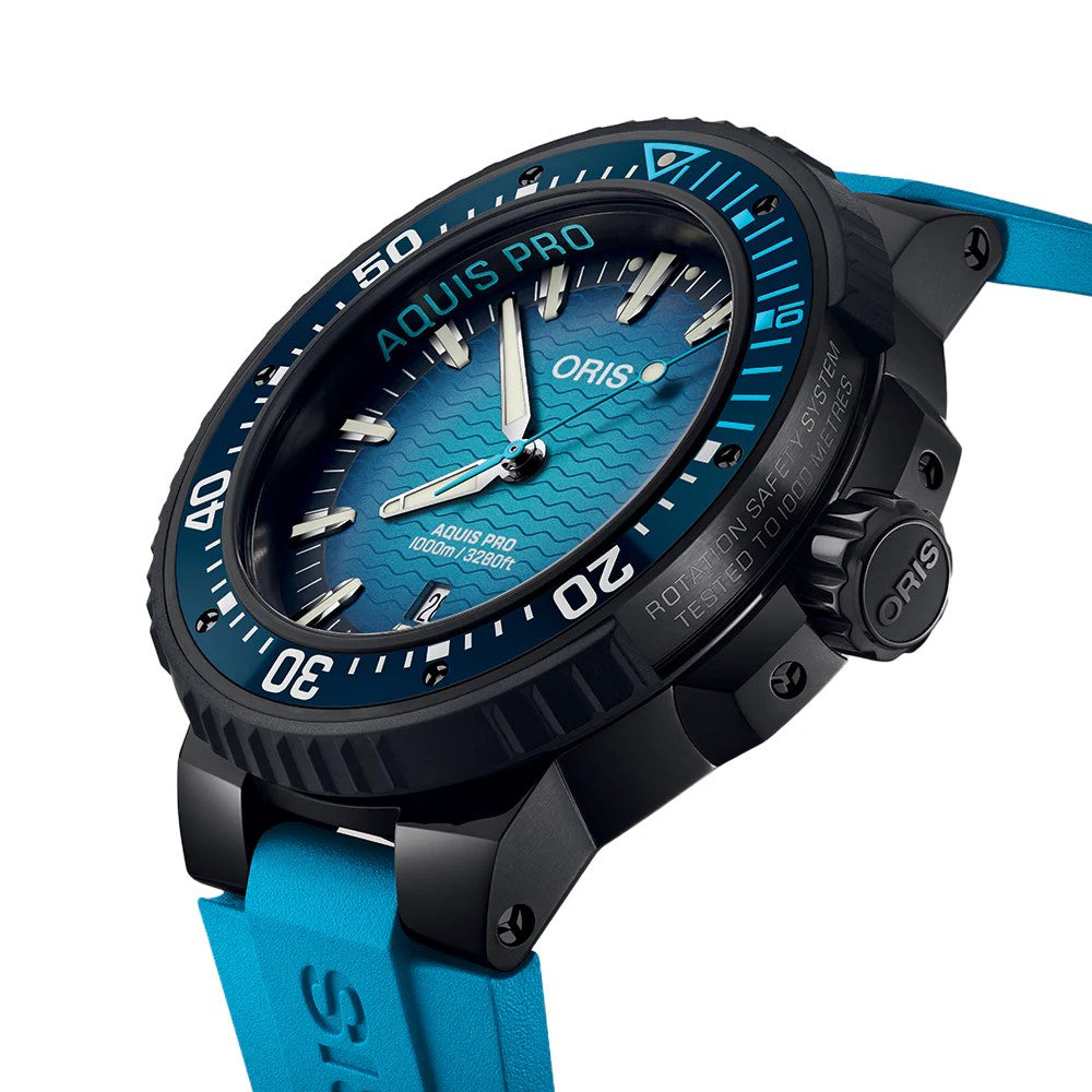 Oris Aquis Pro 1000m Titanium 19.5mm Watch 01 733 7801 7255-Set