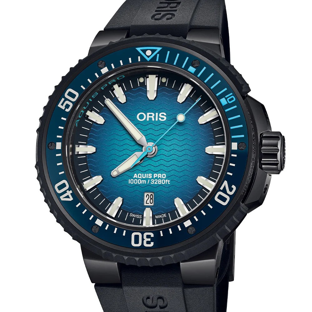 Oris Aquis Pro 1000m Titanium 19.5mm Watch 01 733 7801 7255-Set