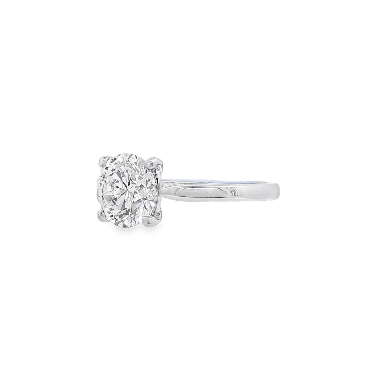 Round Brilliant 2.00ct Lab Grown Diamond Platinum Ring