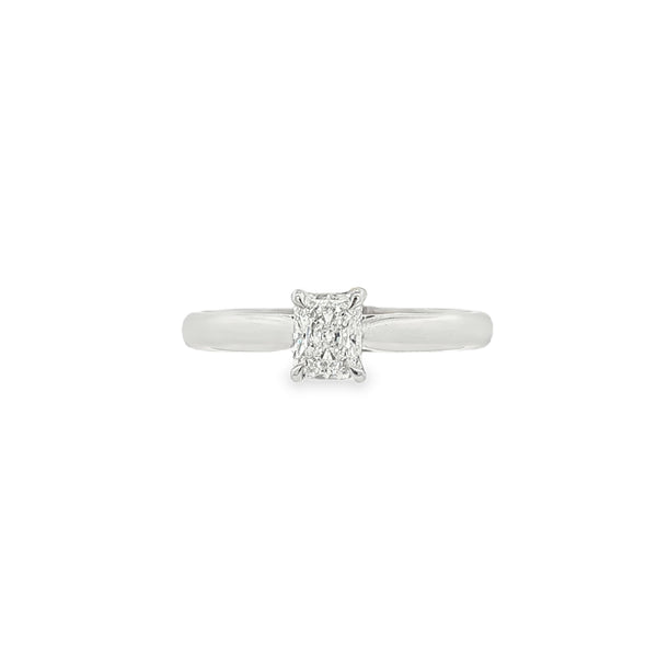 Platinum Radiant Cut 0.50ct Diamond Solitaire Ring