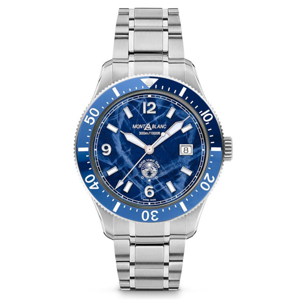 Montblanc Iced Sea Automatic Date Blue 41mm Watch MB129369