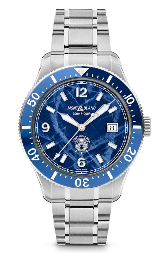 Montblanc Iced Sea Automatic Date Blue 41mm Watch MB129369