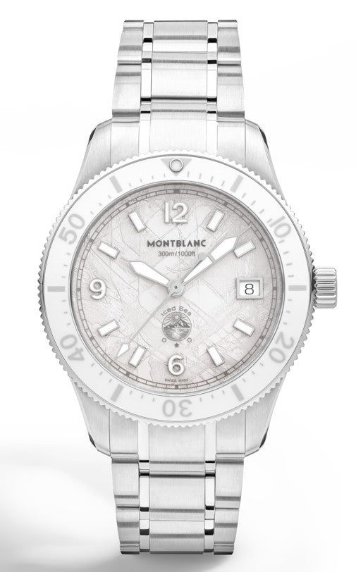 Montblanc Iced Sea Automatic Date 0 Oxygen White 38mm Watch MB134024