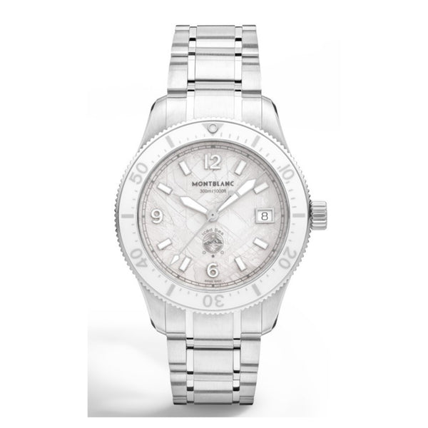 Montblanc Iced Sea Automatic Date 0 Oxygen White 38mm Watch MB134024