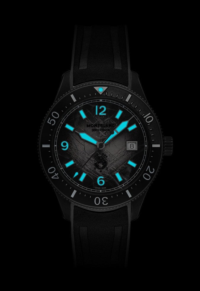 Montblanc Iced Sea Automatic Date 0 Oxygen Black 41mm Watch MB134017